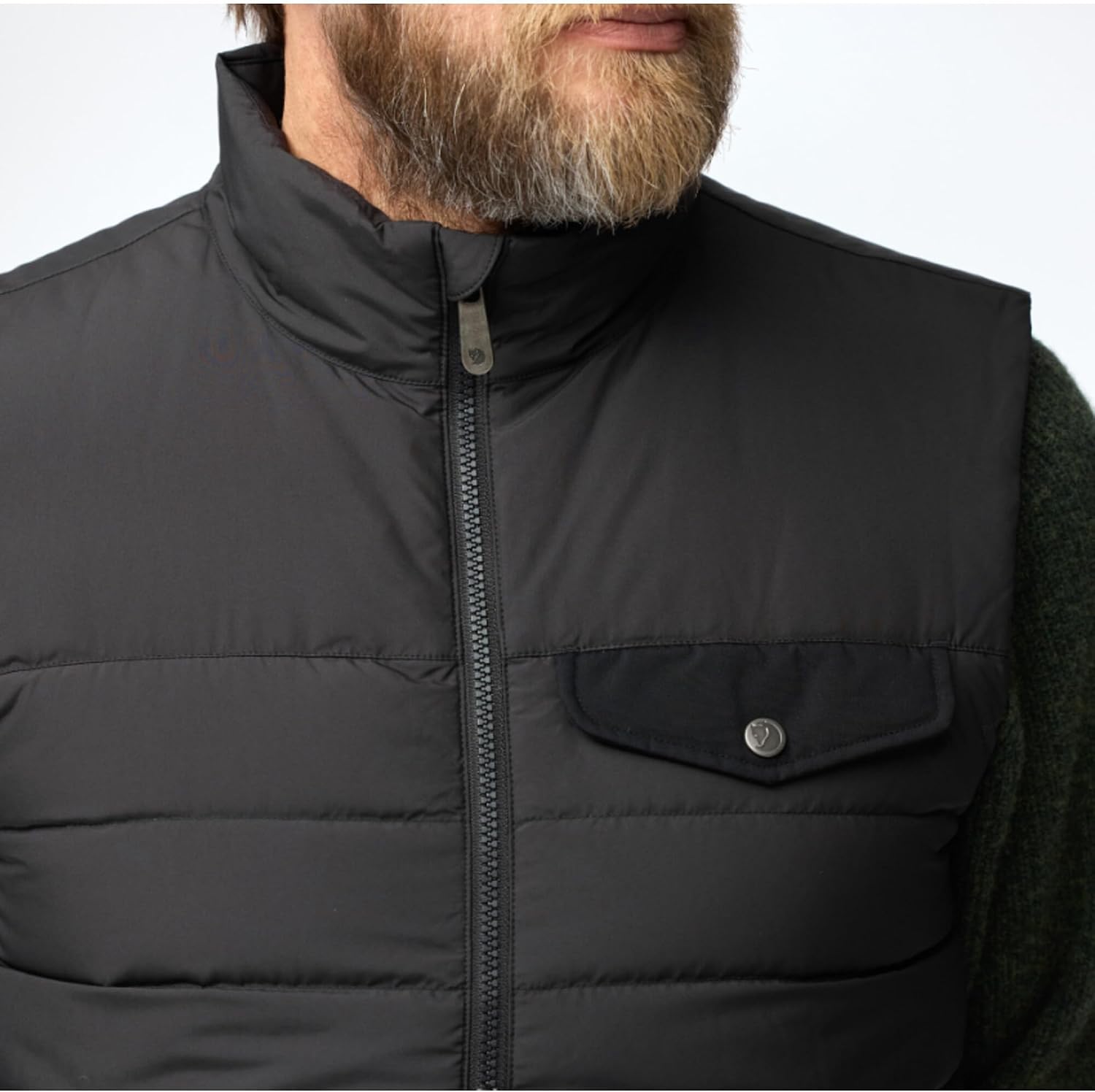 Fjallraven Greenland Down Liner Men's Insulated Down Full-Zip Midlayer Vest Black