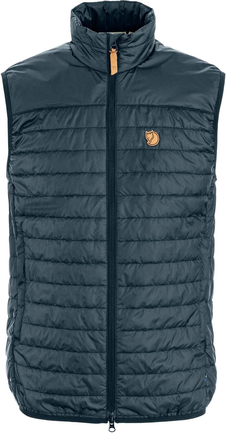 Fjällräven Abisko Padded Men's Vest - Lightweight, Insulated, Wind-Resistant Fabric - Hiking, Trekking Navy