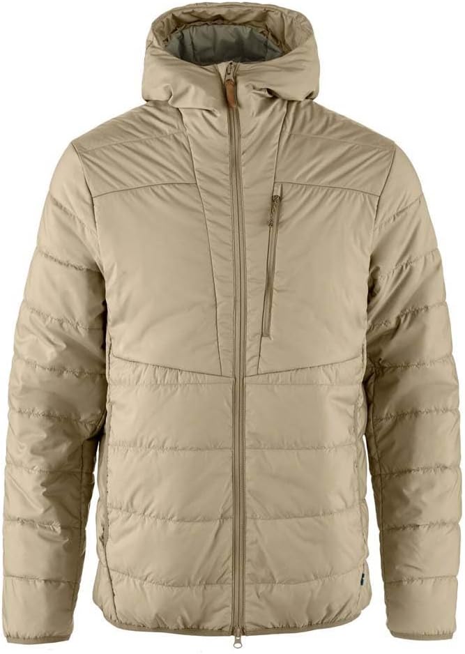 Fjällräven Keb Padded Hoodie Men's Jacket - Lightweight Insulated Durable Midlayer for Hiking Trekking Outdoor Fossil