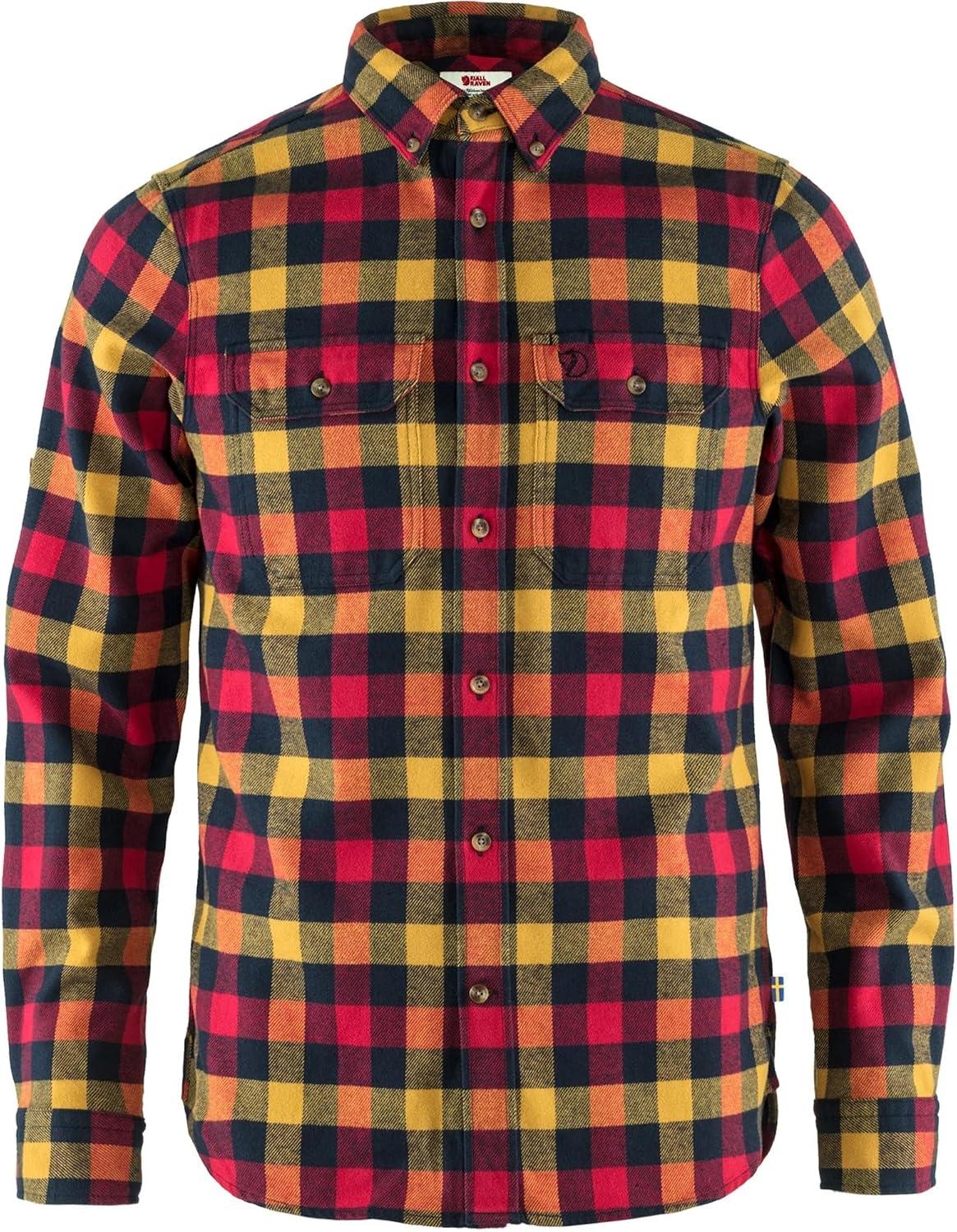 Fjällräven Skog Shirt Men's Shirt - Durable Comfortable Flannel Button Up for Outdoor Everyday Wear True Red