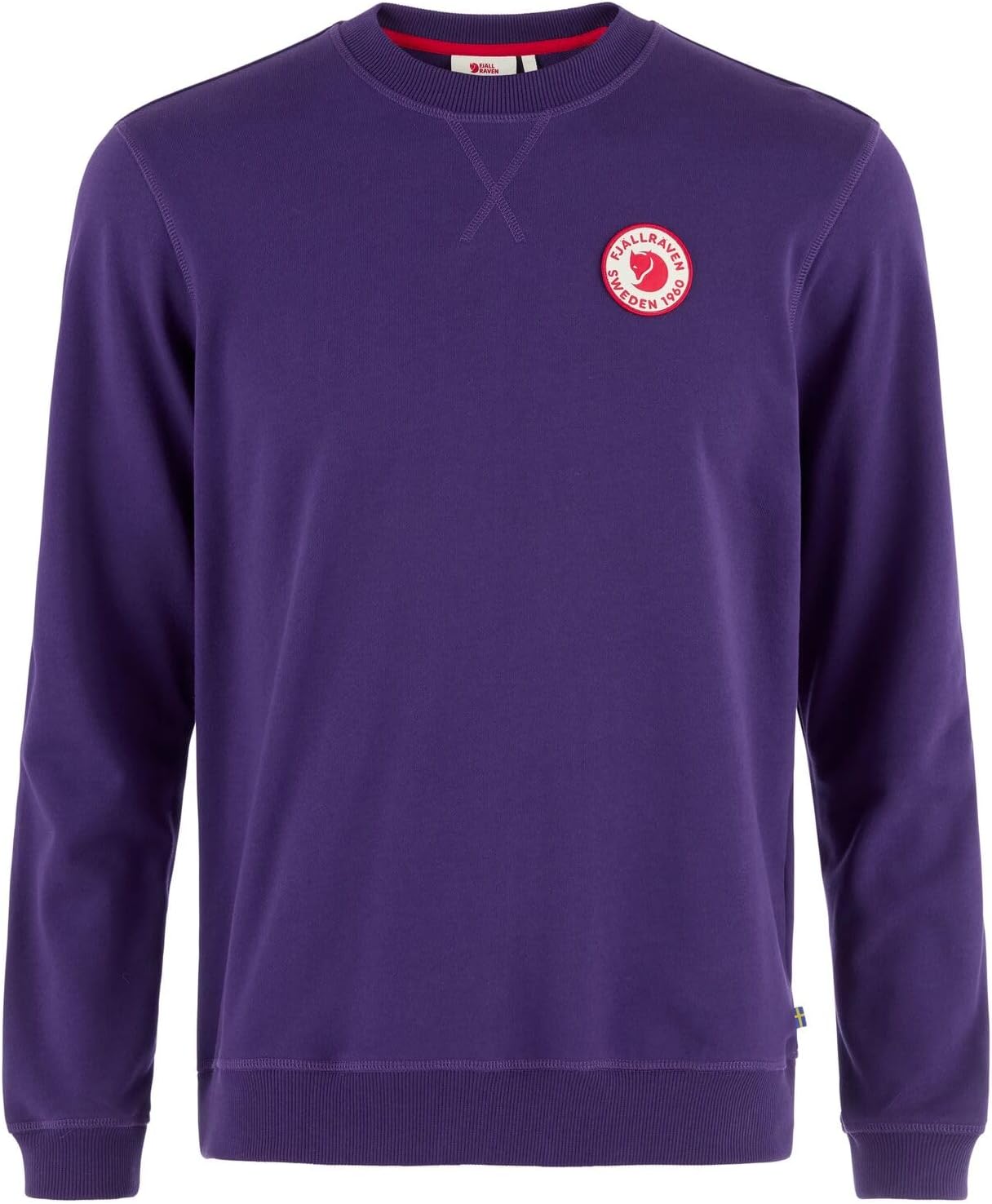 Fjällräven 1960 Logo Badge Men's Sweatshirt - Organic Cotton, Soft Fleece Warmth, Classic Fit - Hiking, Travel Dark Violet