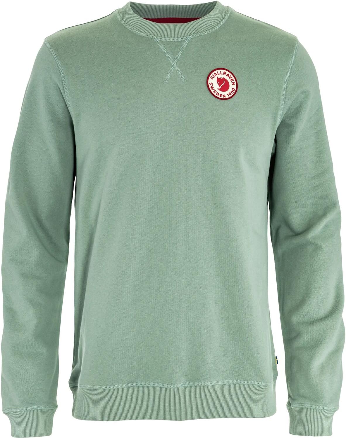 Fjällräven 1960 Logo Badge Men's Sweatshirt - Organic Cotton, Soft Fleece Warmth, Classic Fit - Hiking, Travel Misty Green