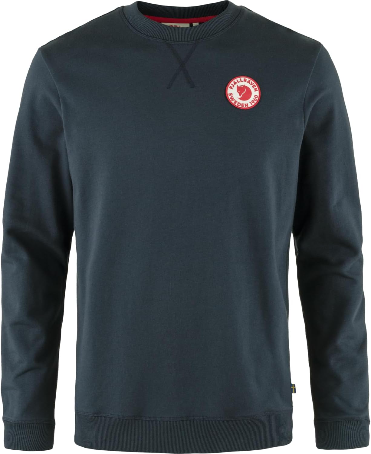Fjällräven 1960 Logo Badge Men's Sweatshirt - Organic Cotton, Soft Fleece Warmth, Classic Fit - Hiking, Travel Dark Navy