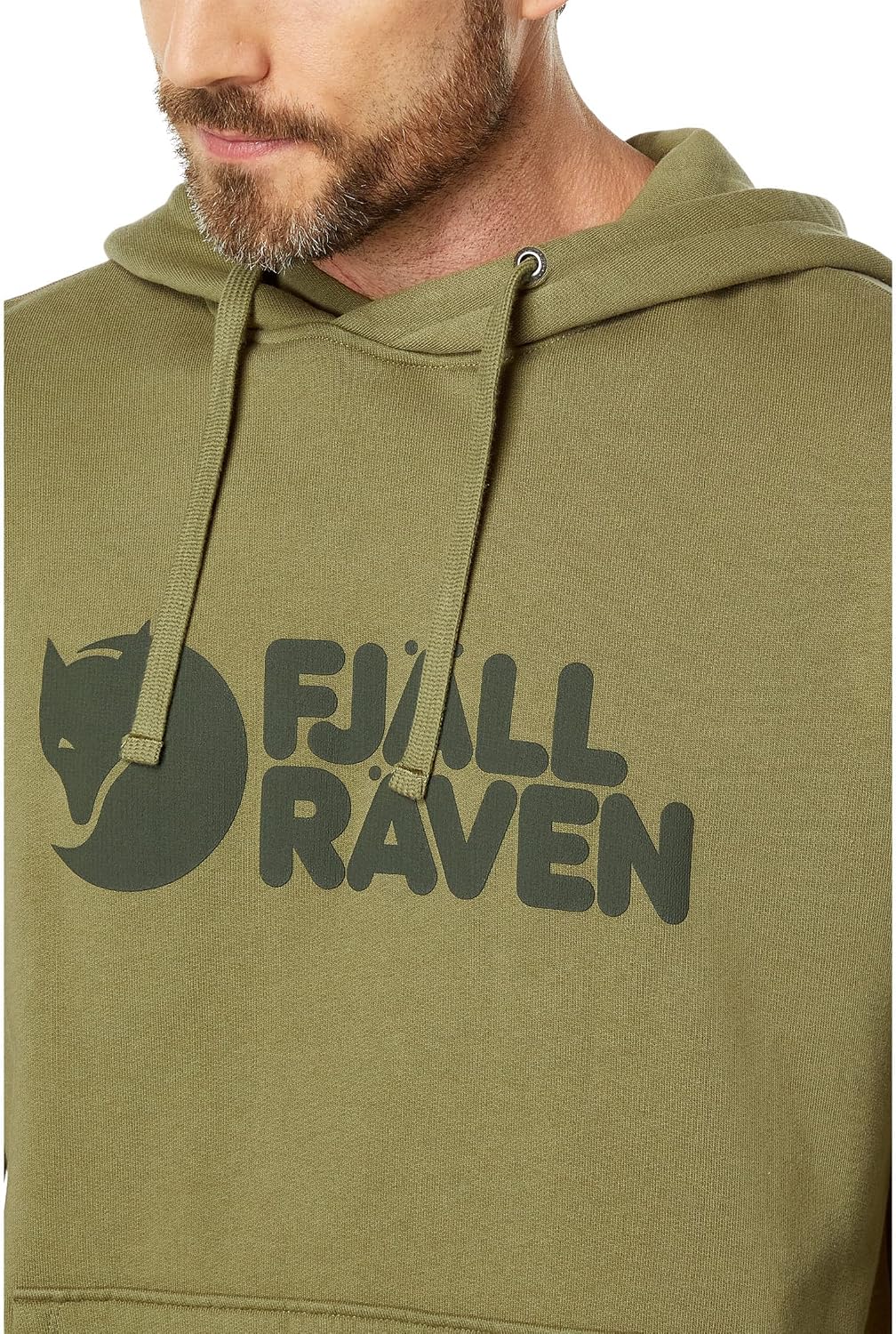 Fjallraven Logo Men's Round Neck Sweatshirt - Relaxed Fit Light Olive