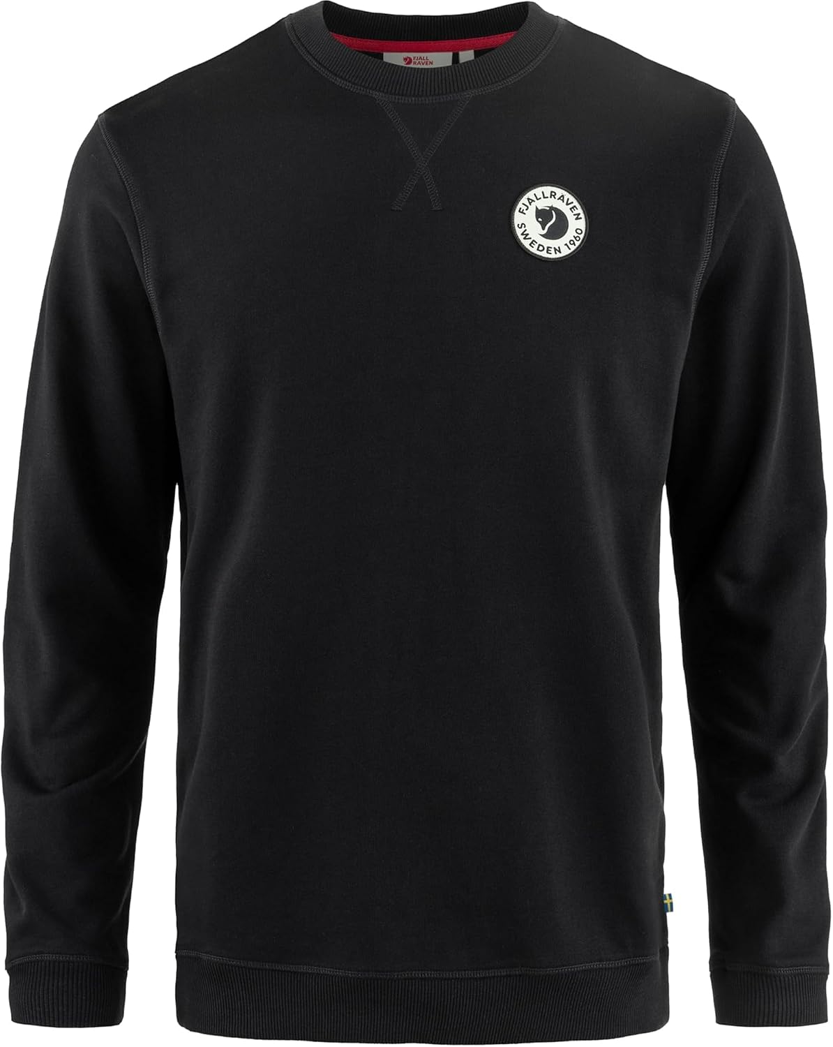 Fjällräven 1960 Logo Badge Men's Sweatshirt - Organic Cotton, Soft Fleece Warmth, Classic Fit - Hiking, Travel Black