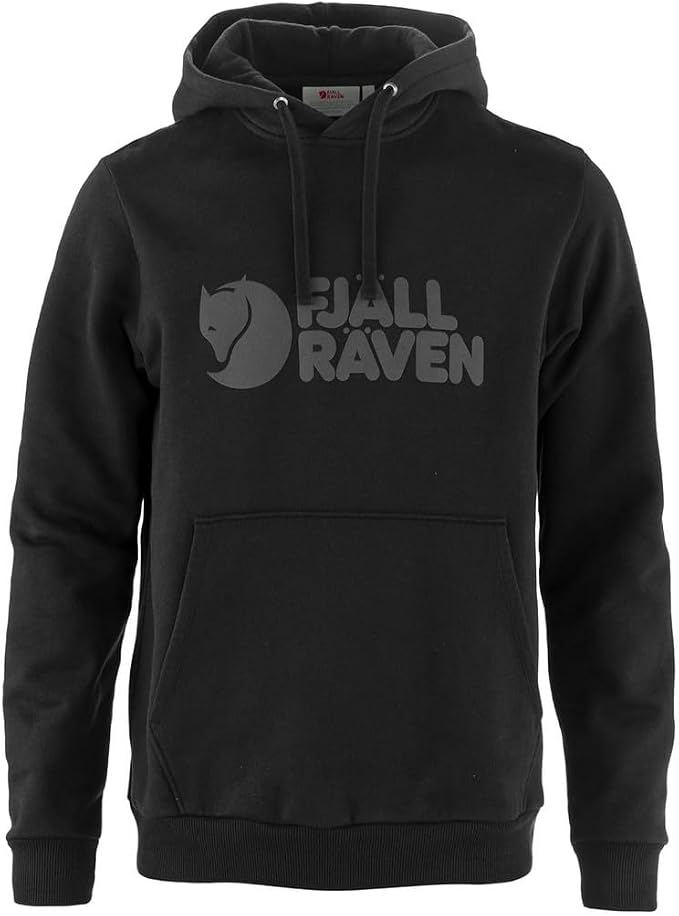 Fjallraven Logo Men's Round Neck Sweatshirt - Relaxed Fit Black