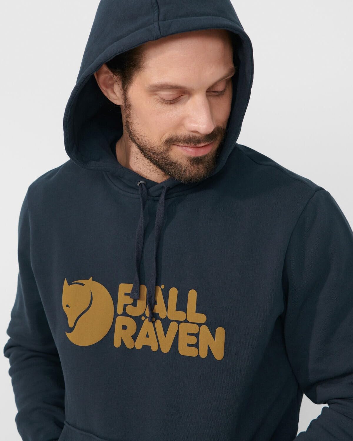 Fjallraven Logo Men's Round Neck Sweatshirt - Relaxed Fit Dark Navy
