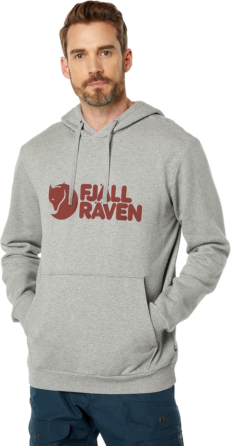 Fjallraven Logo Men's Round Neck Sweatshirt - Relaxed Fit Grey/Melange