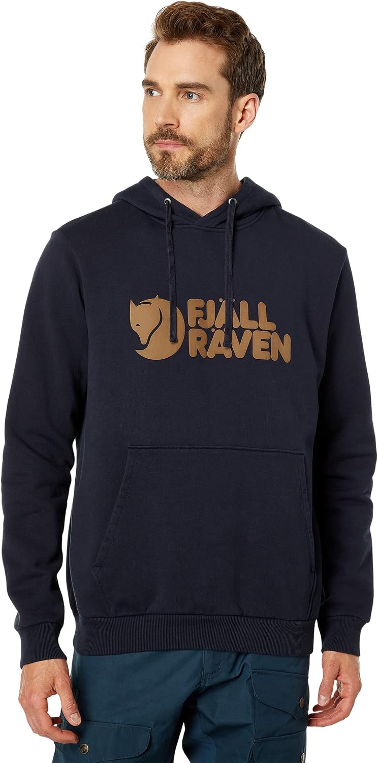 Fjallraven Logo Men's Round Neck Sweatshirt - Relaxed Fit Dark Navy