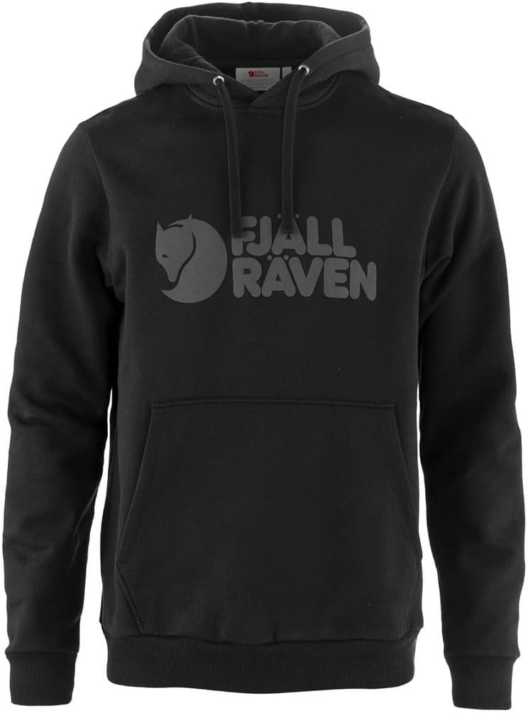 Fjallraven Logo Men's Round Neck Sweatshirt - Relaxed Fit Black