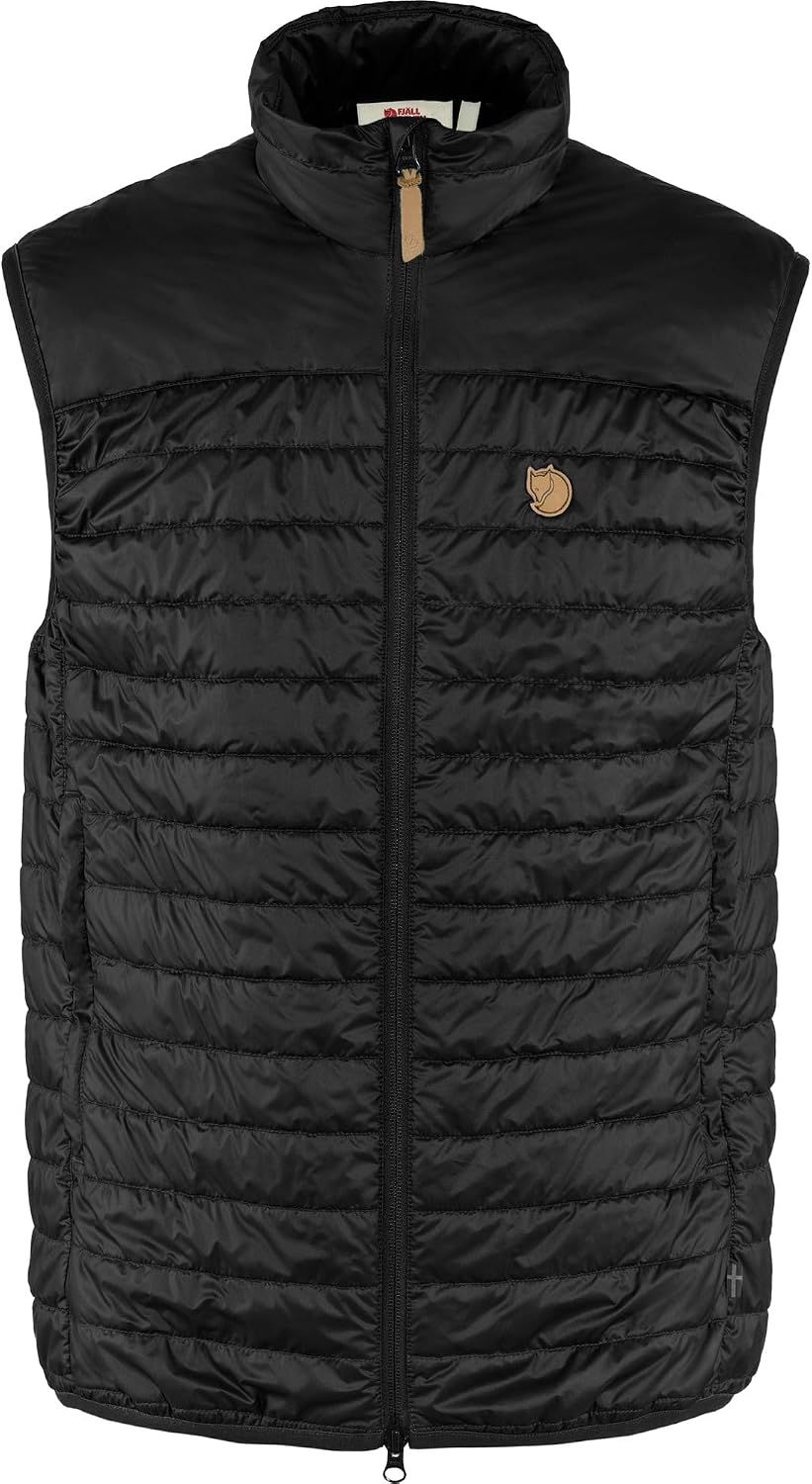 Fjällräven Abisko Padded Men's Vest - Lightweight, Insulated, Wind-Resistant Fabric - Hiking, Trekking Black