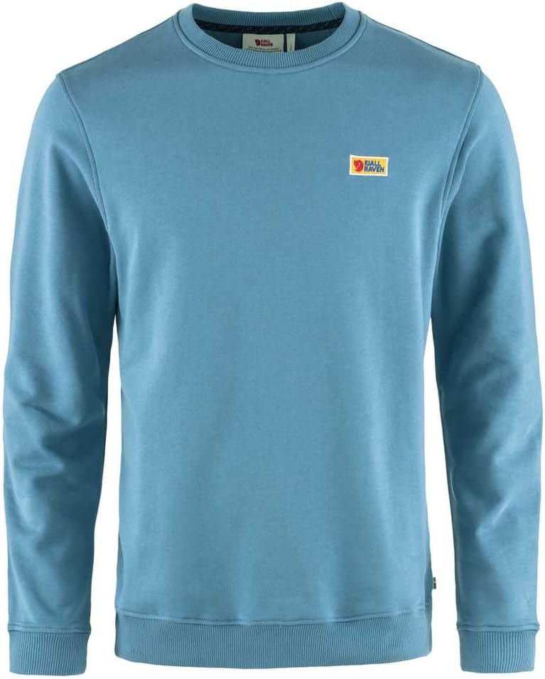 Fjällräven Vardag Men's Sweater - Breathable, Comfortable, Soft Cotton Fabric - Hiking, Travel Dawn Blue