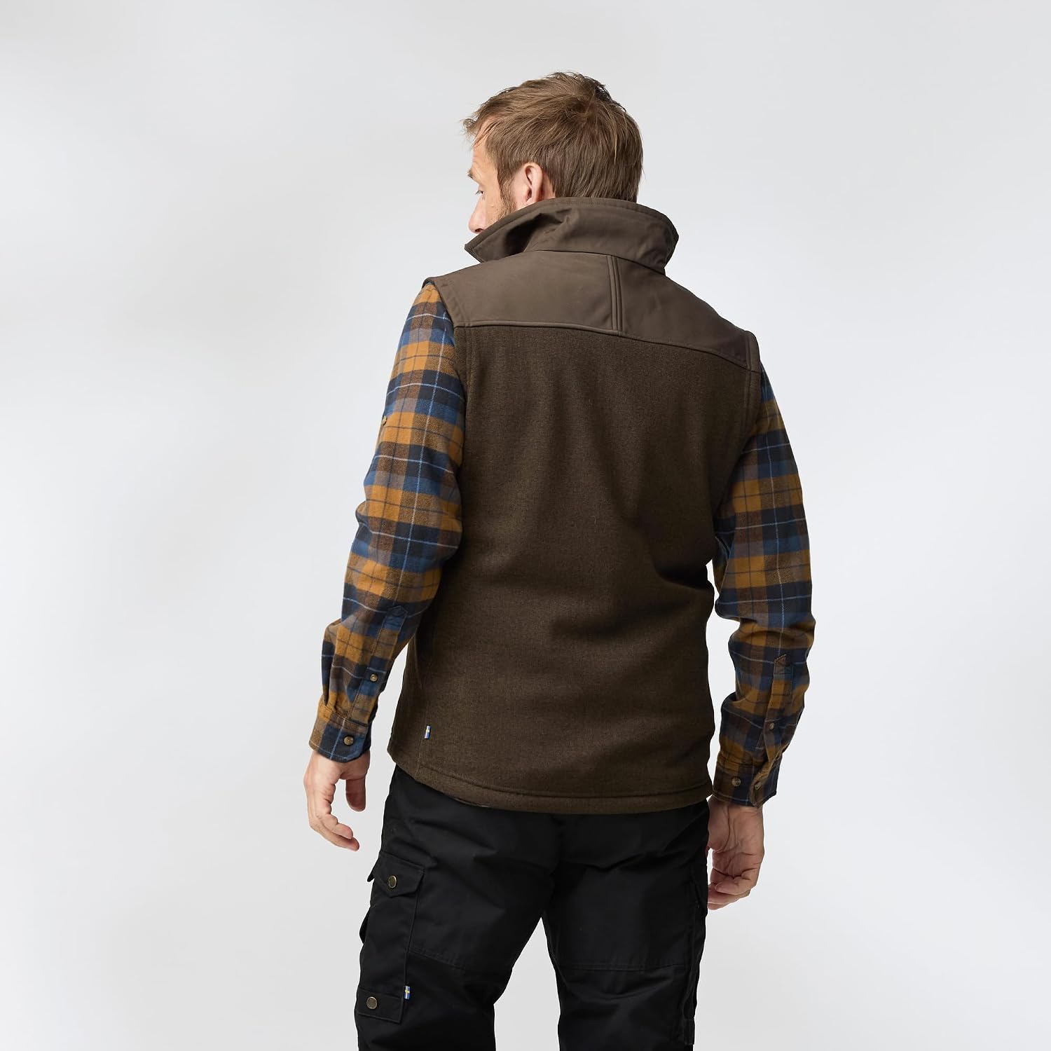 Fjallraven Buck Men's Fleece Full-Zip Midlayer Vest Dark Olive
