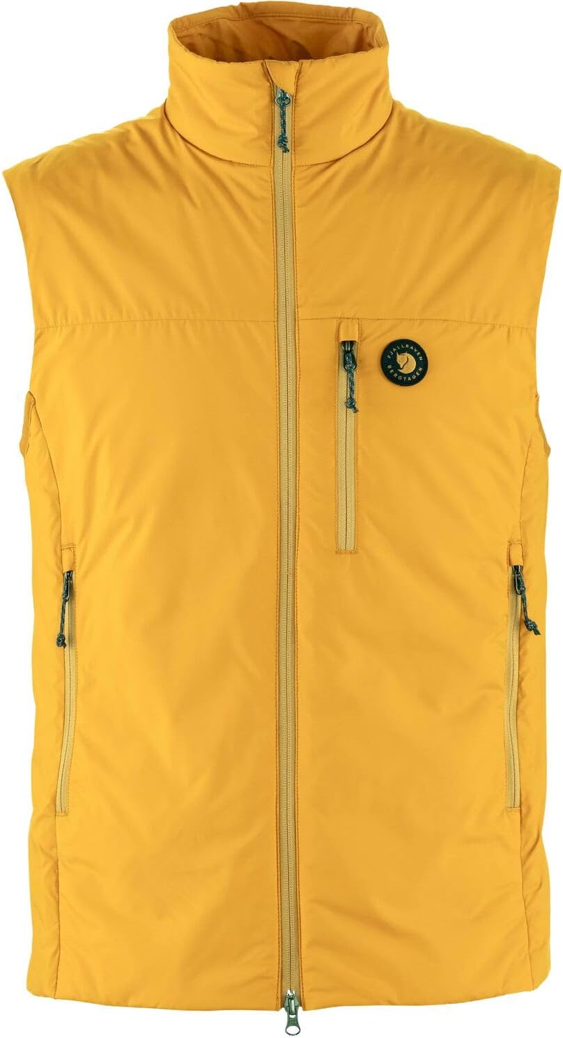 Fjällräven Bergtagen 60 Insulation Men's Vest - Lightweight Insulation, Packable Warmth, Technical Fit - Trekking Mustard Yellow