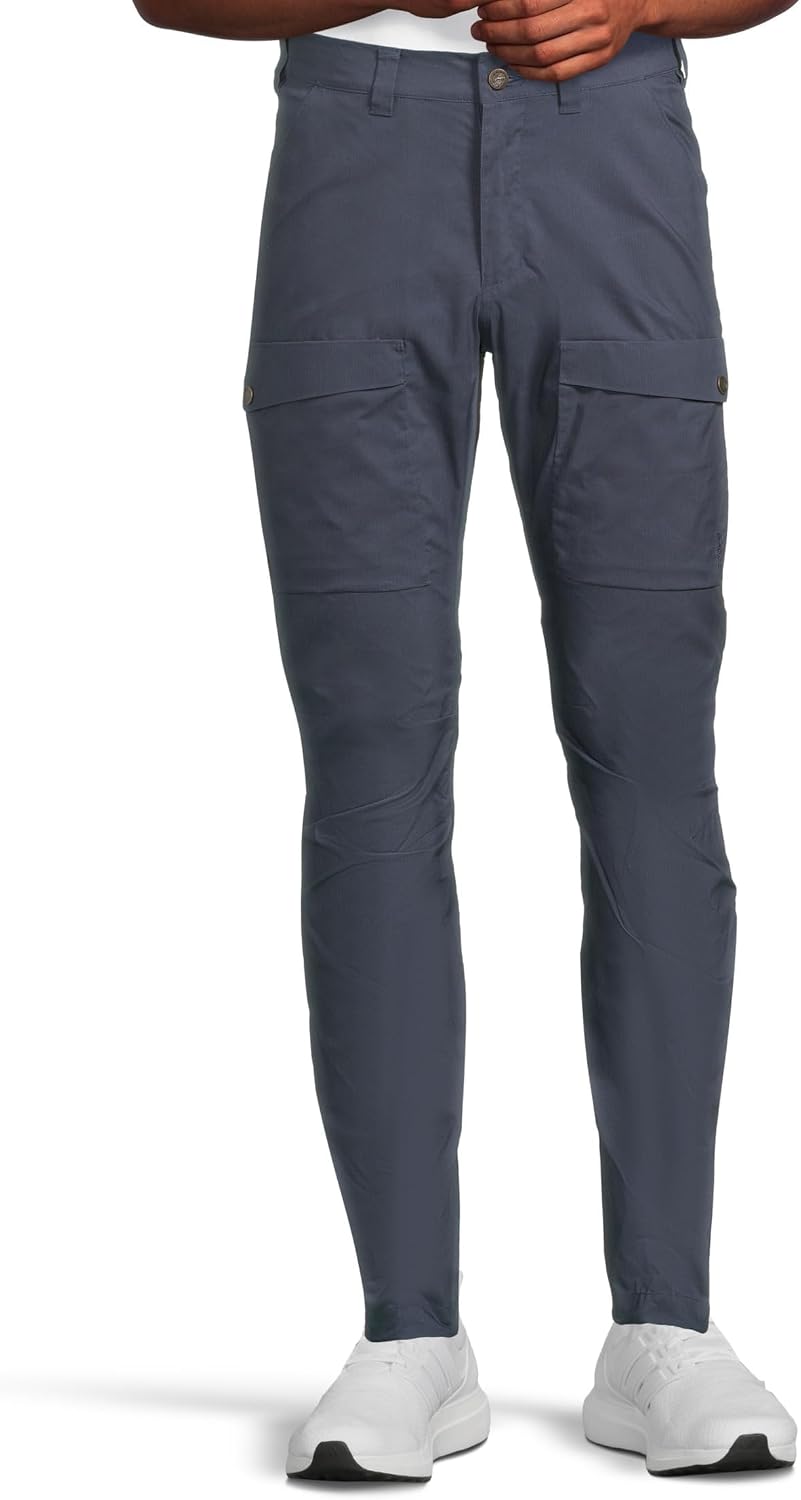 Fjällräven Abisko Hybrid Trail Men's Trekking Trousers - Reinforced Areas, Stretch, Durable Fabric - Hiking, Trekking Navy