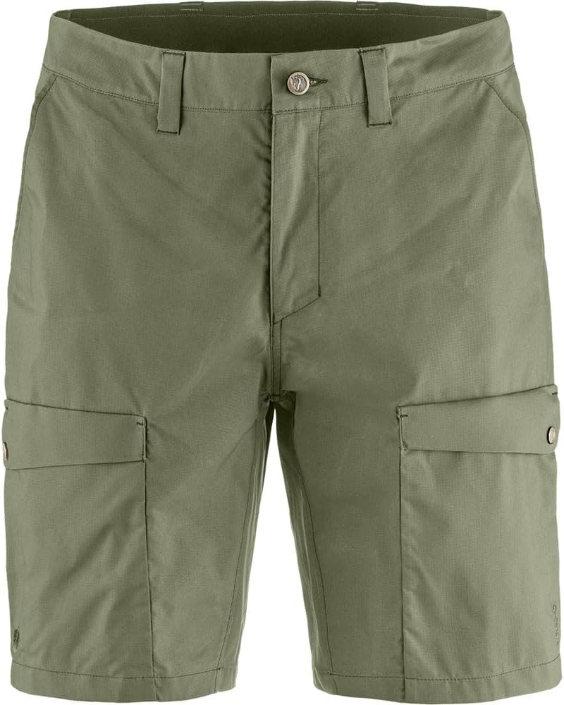 Fjällräven Abisko Hybrid Trail Men's Shorts - Stretch Panels, Reinforced Areas, Durable Fabric - Hiking, Trekking Laurel Green