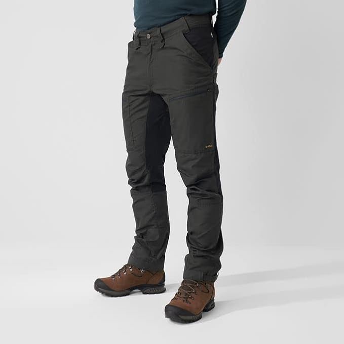 Fjallraven Mens Abisko Lite Trekking TrousersOutdoors Equipment Dark Grey/Black