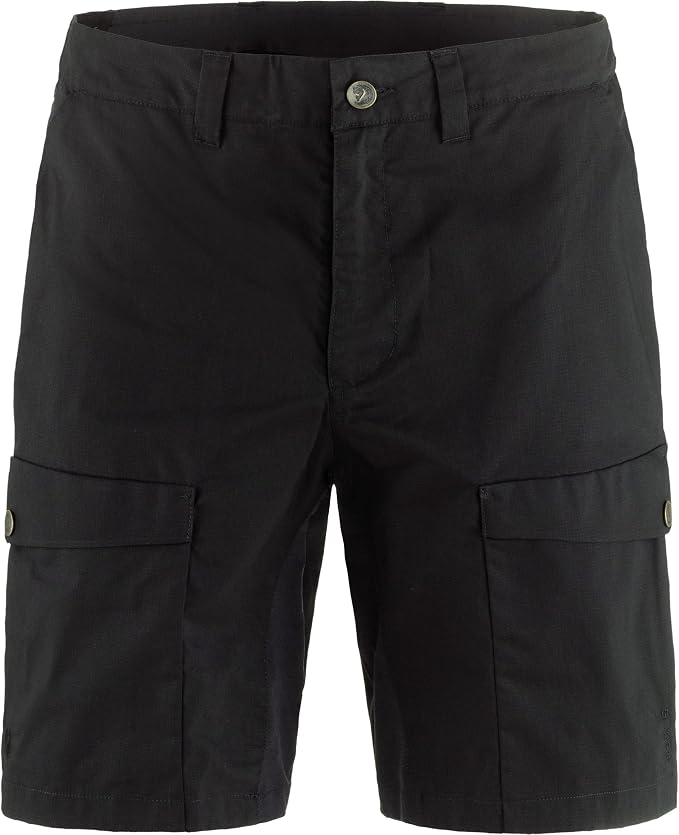 Fjällräven Abisko Hybrid Trail Men's Shorts - Stretch Panels, Reinforced Areas, Durable Fabric - Hiking, Trekking Black
