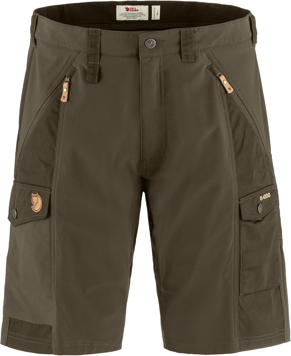 Fjällräven Abisko Men's Shorts - Stretch Panels, Reinforced Areas, Durable Fabric - Hiking, Trekking Dark Olive