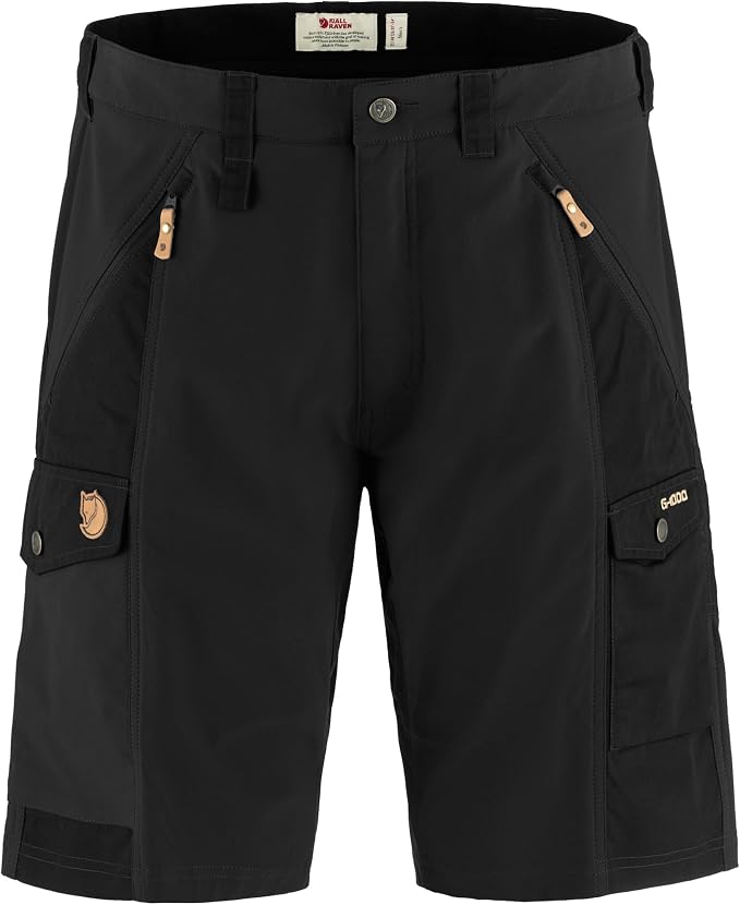 Fjällräven Abisko Men's Shorts - Stretch Panels, Reinforced Areas, Durable Fabric - Hiking, Trekking Black