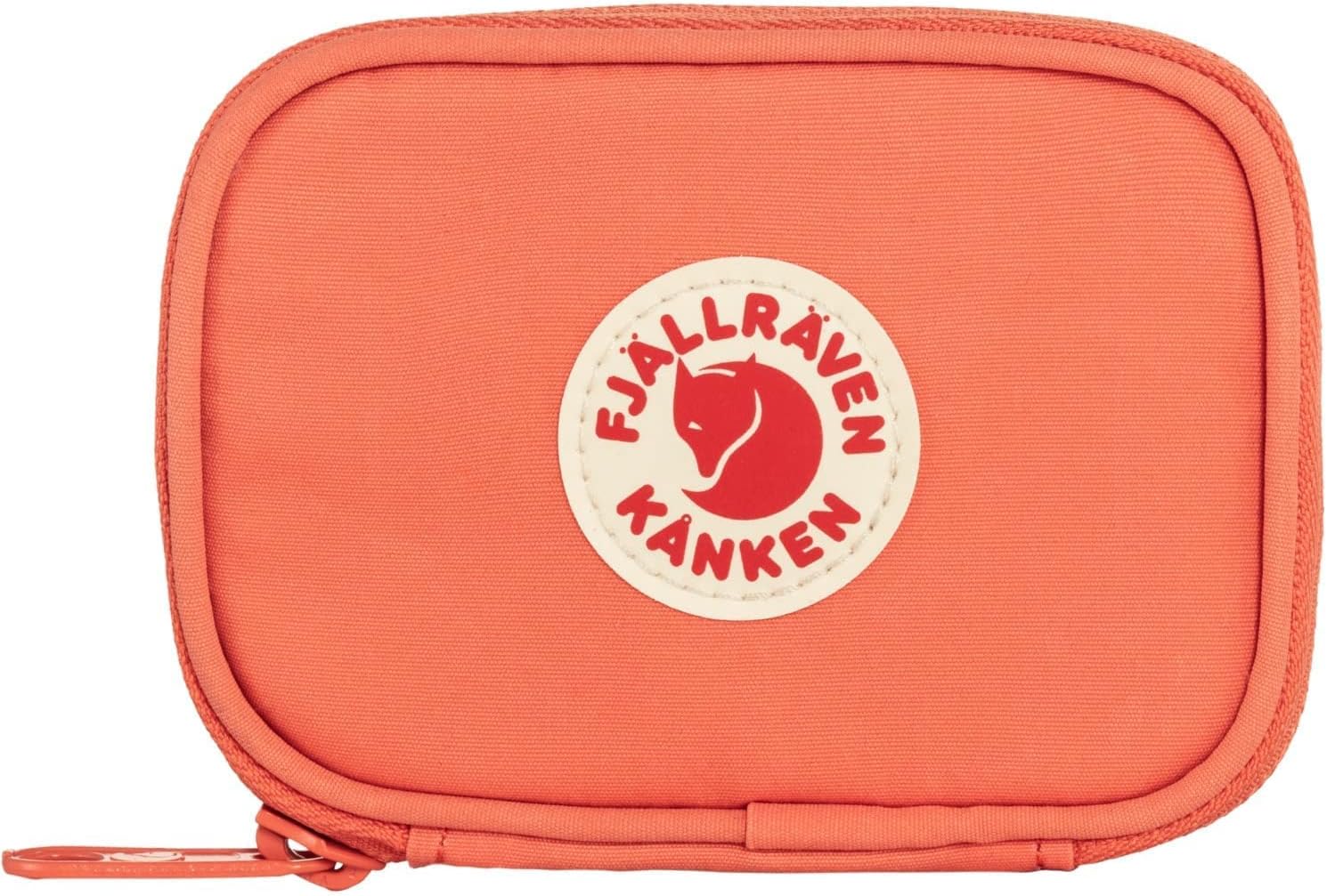 Fjällräven Kanken Card Wallet - Durable Vinylon Fabric, Slim Profile, Secure Storage - Travel Korall