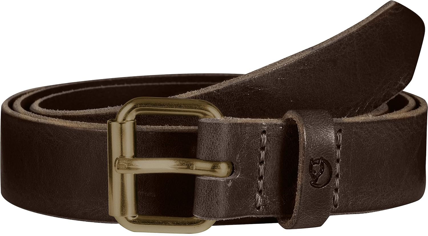 Fjällräven Singi 2.5 cm Belt - Durable Leather, Metal Buckle, Adjustable Fit - Hiking, Travel Leather Brown