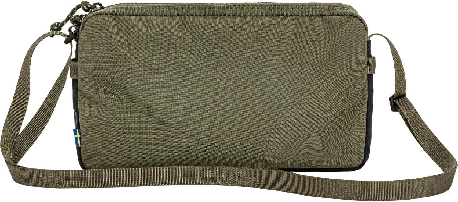 Fjällräven Vardag Pocket Large Crossbody - Durable Fabric, Compact Storage, Adjustable Strap - Travel Green-clay