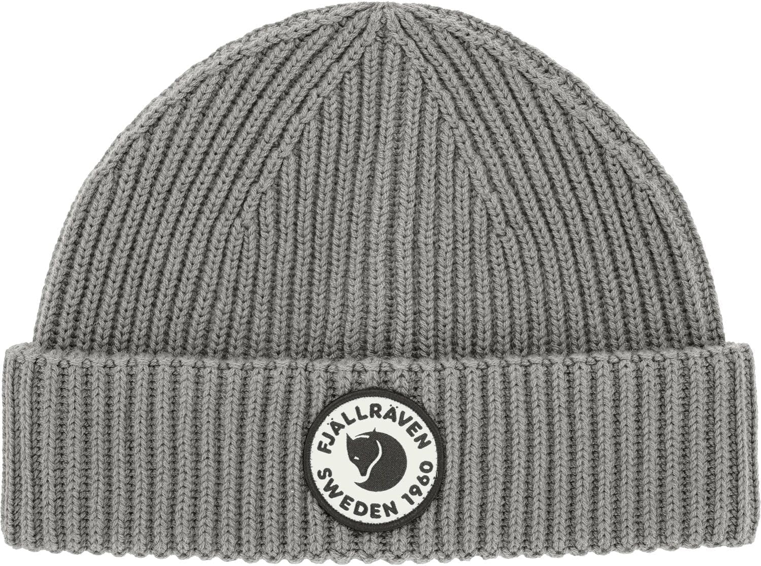 Fjallraven 1960 Lite Logo Men's Cuffed Beanie - Mid-Height Grey