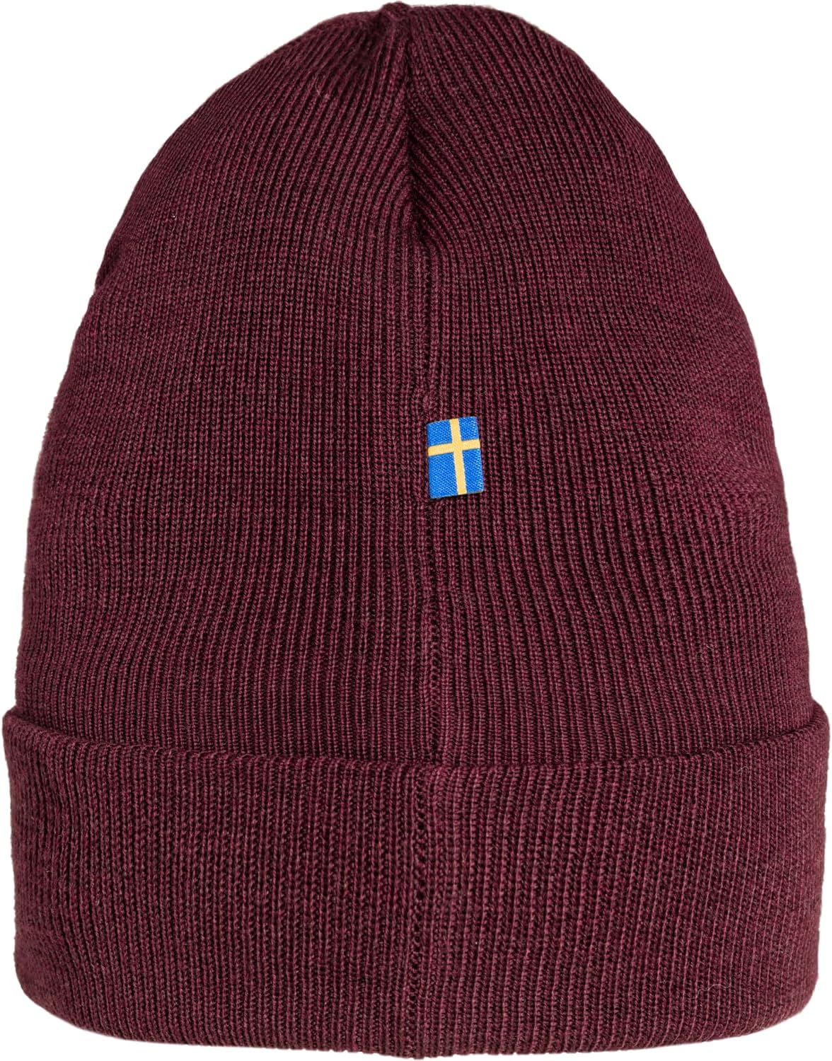 Fjallraven Classic Knit Men's Cuffed Beanie - Mid-Height Dark Garnet