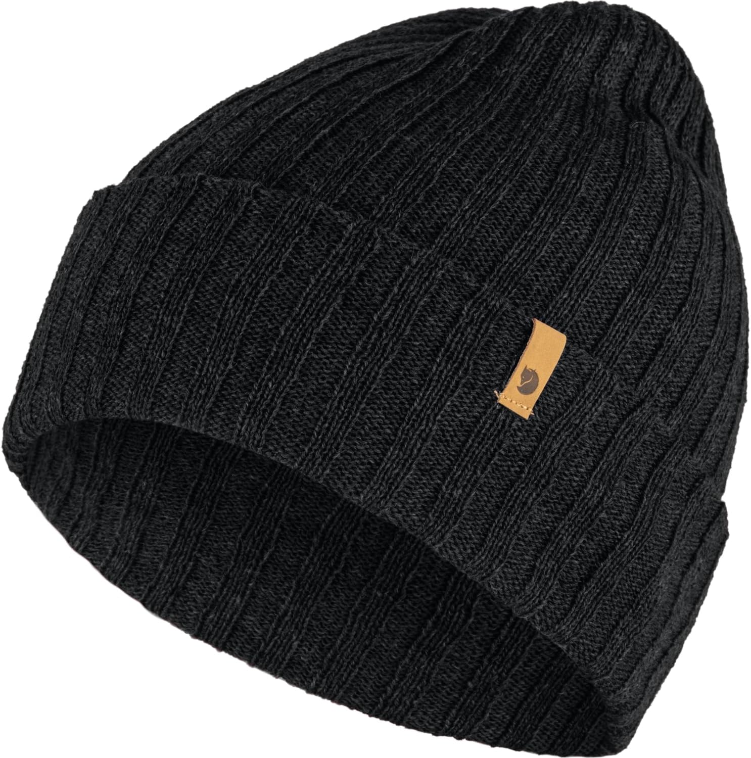 Fjallraven Byron Thin Men's Cuffed Beanie - Mid-Height Black