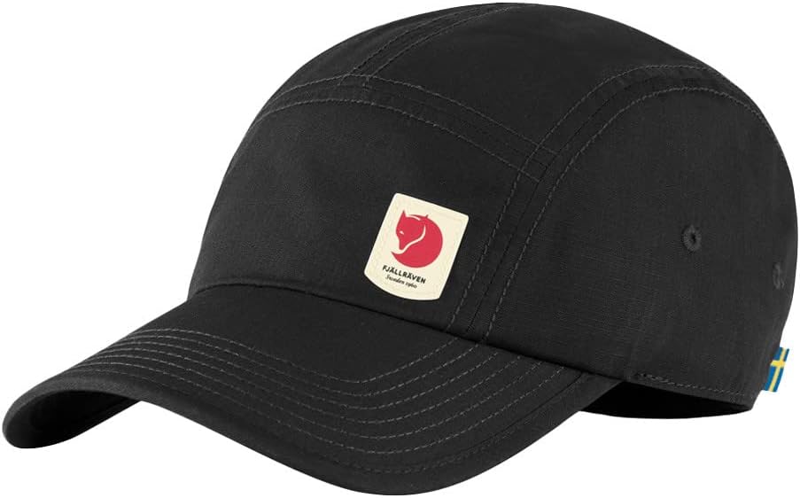 Fjällräven High Coast Lite Cap - Quick-Dry Fabric, Packable Design, Lightweight, Comfortable - Hiking, Travel, Trekking Black