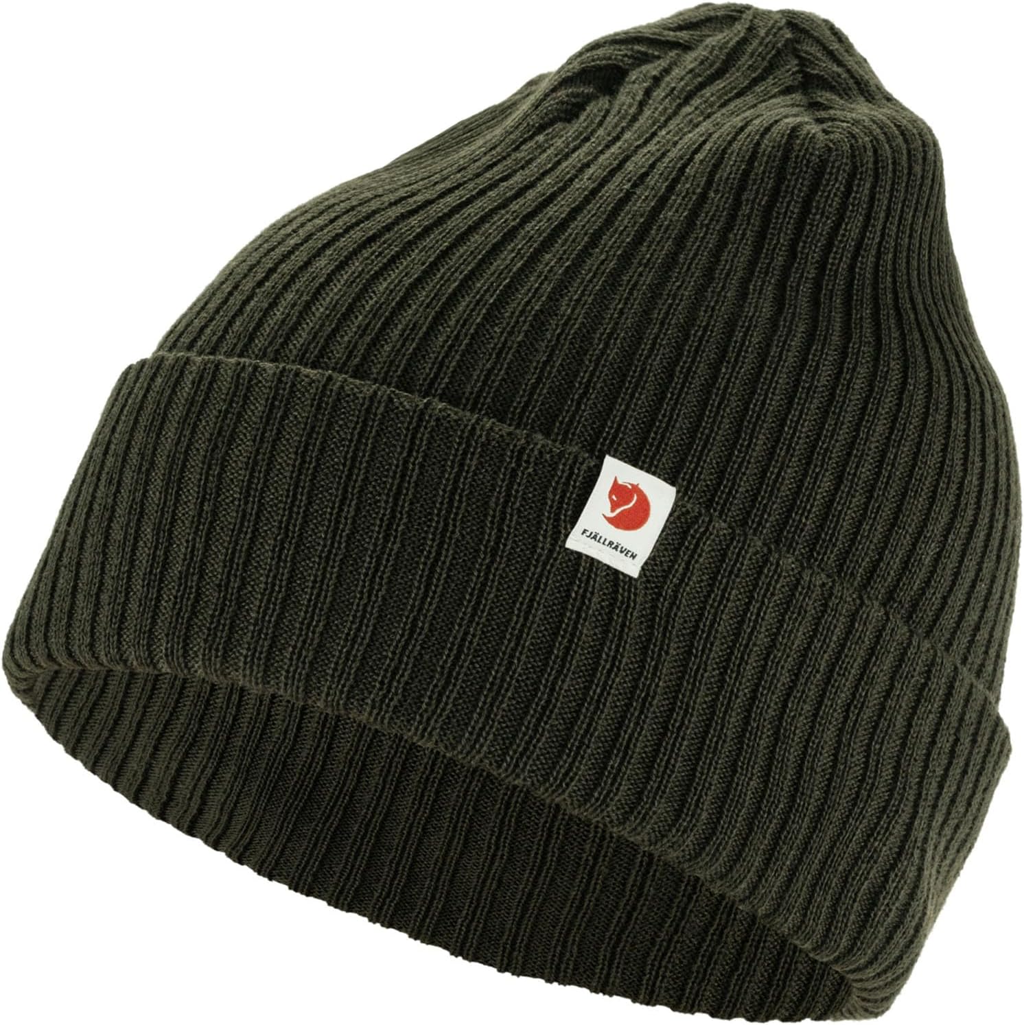 Fjällräven Rib Hat Beanie - Warm Soft Stretch Knit Winter Cap for Outdoor Everyday Wear Deep Forest