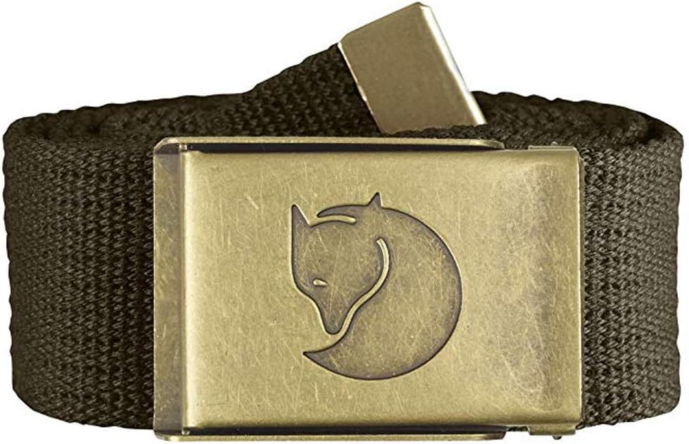 Fjall-raven - Canvas Brass Belt 4 cm, Dark Olive