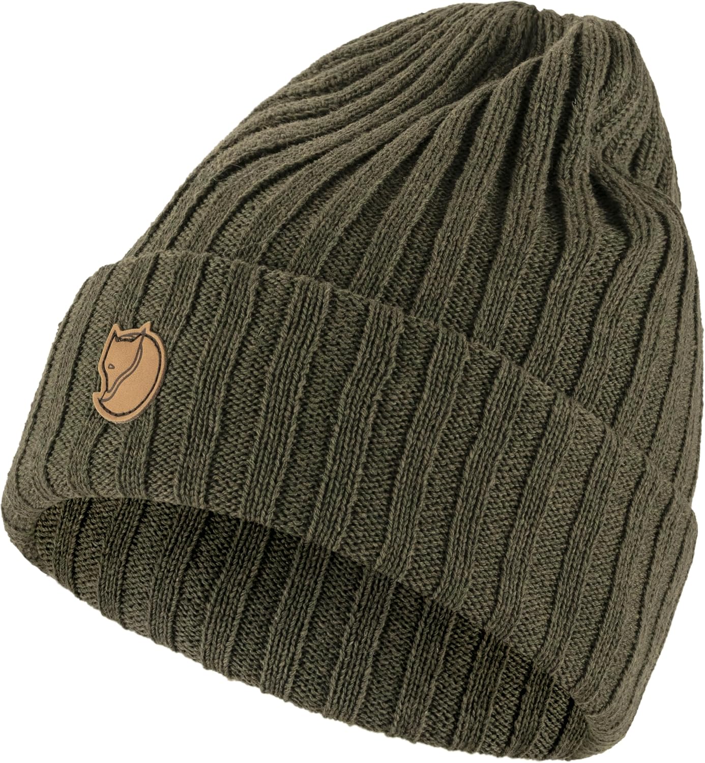 Fjällräven Byron Beanie - Winter Hat, Cold Weather Skull Cap Dark Olive