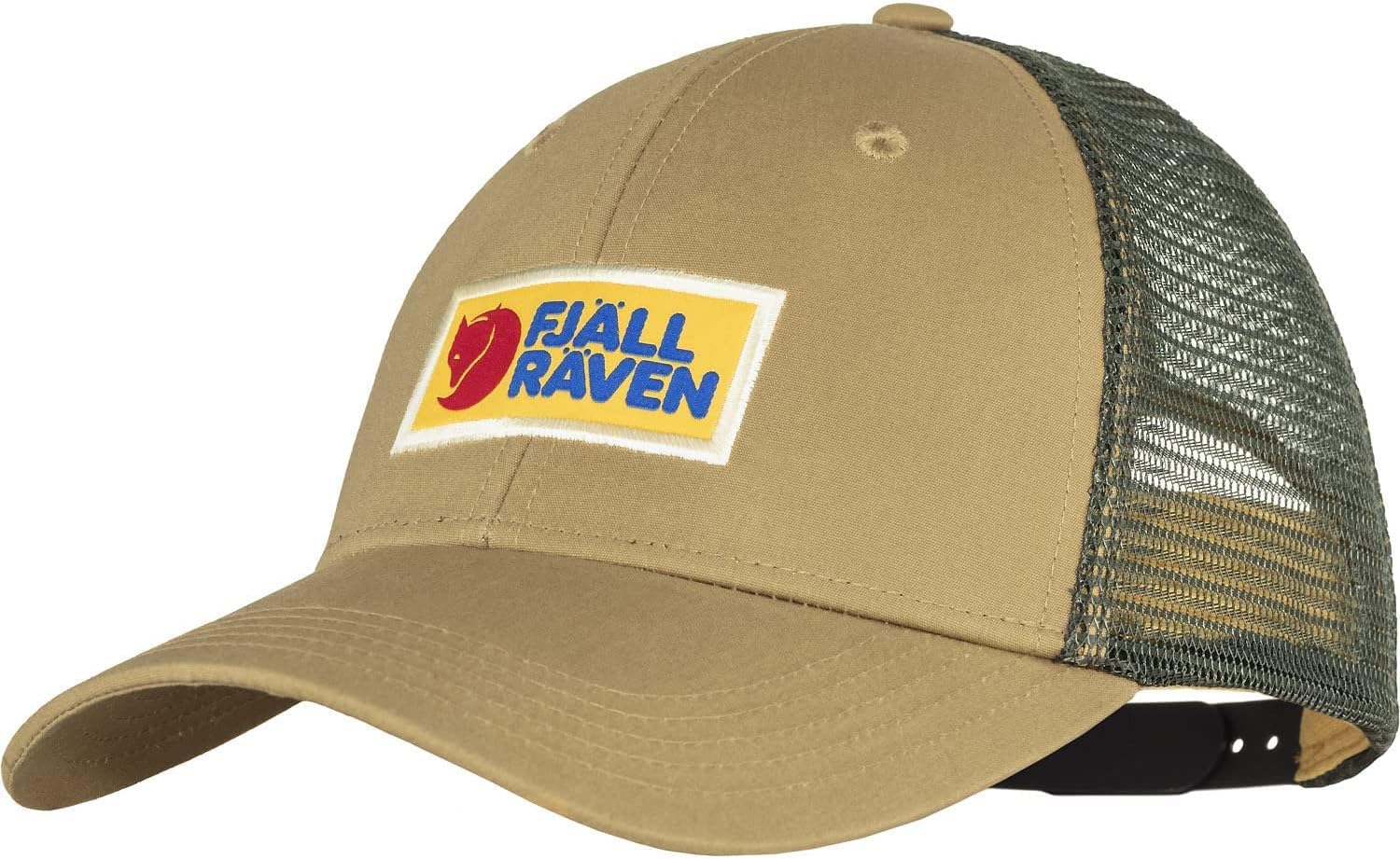 Fjällräven Vardag Langtradarkeps Cap - Mesh Ventilation, Adjustable Snapback, Trucker Style - Hiking, Travel Buckwheat Brown