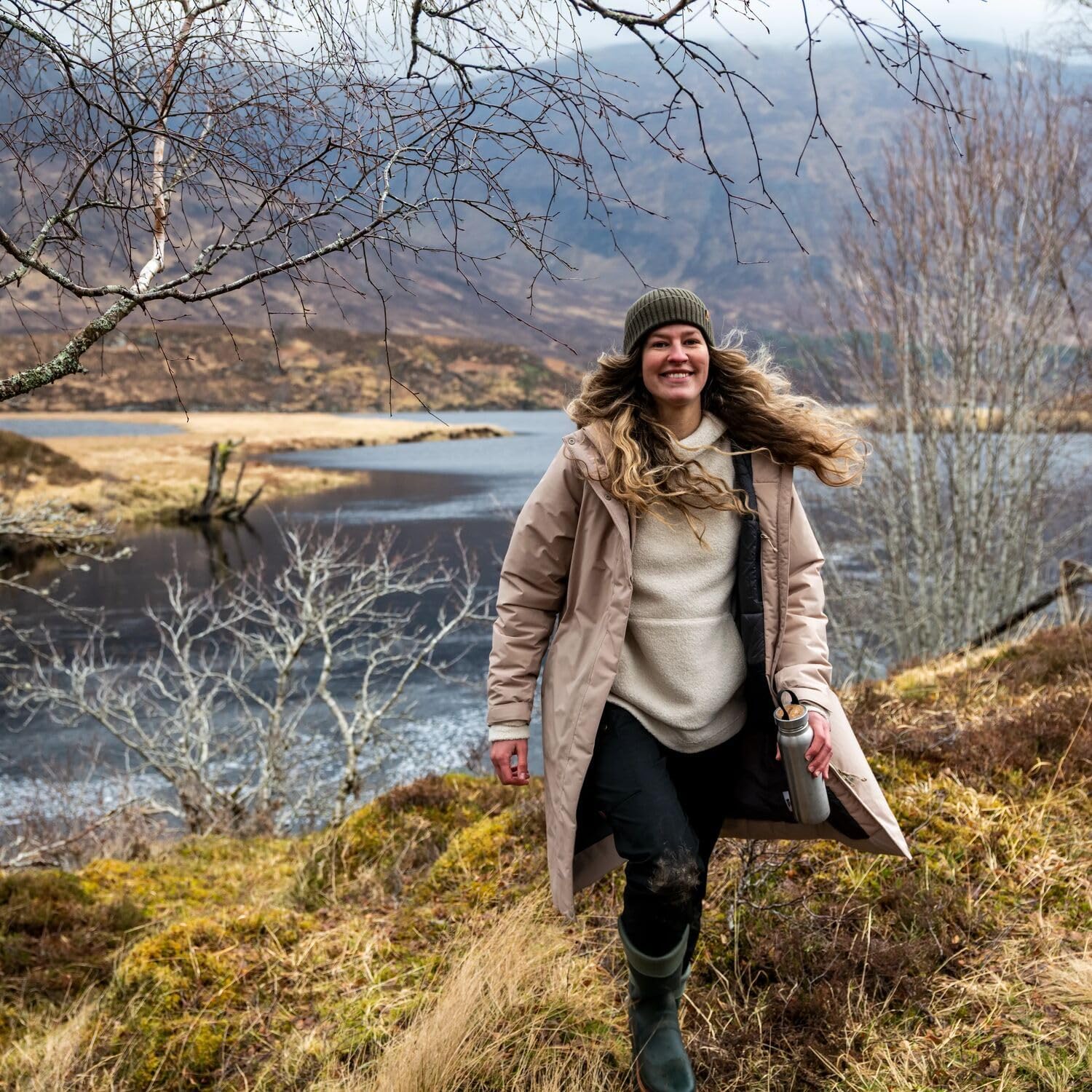 Fjallraven HC Hydratic Padded Parka Women's Winter Jacket Fossil