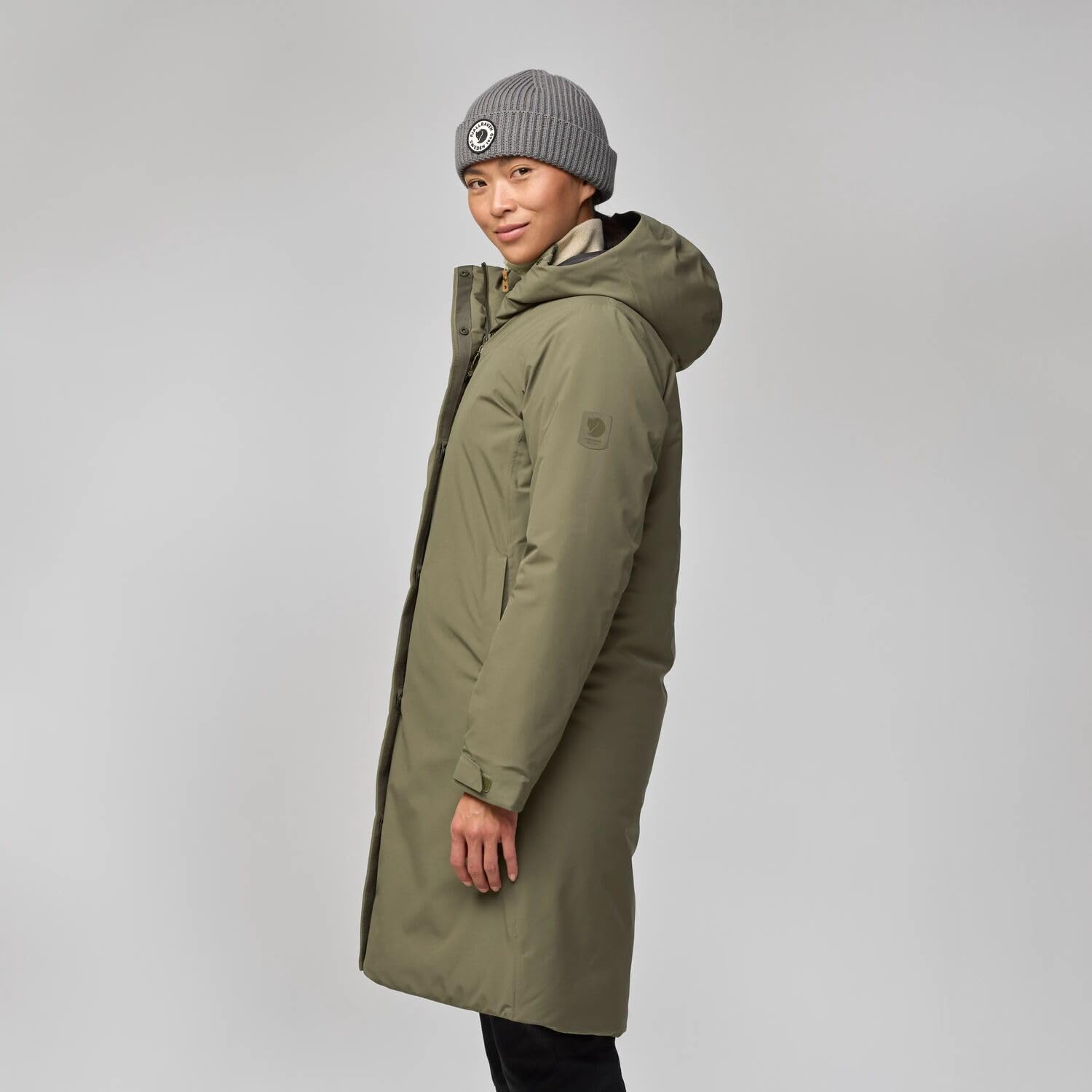 Fjallraven HC Hydratic Padded Parka Women's Winter Jacket Fossil