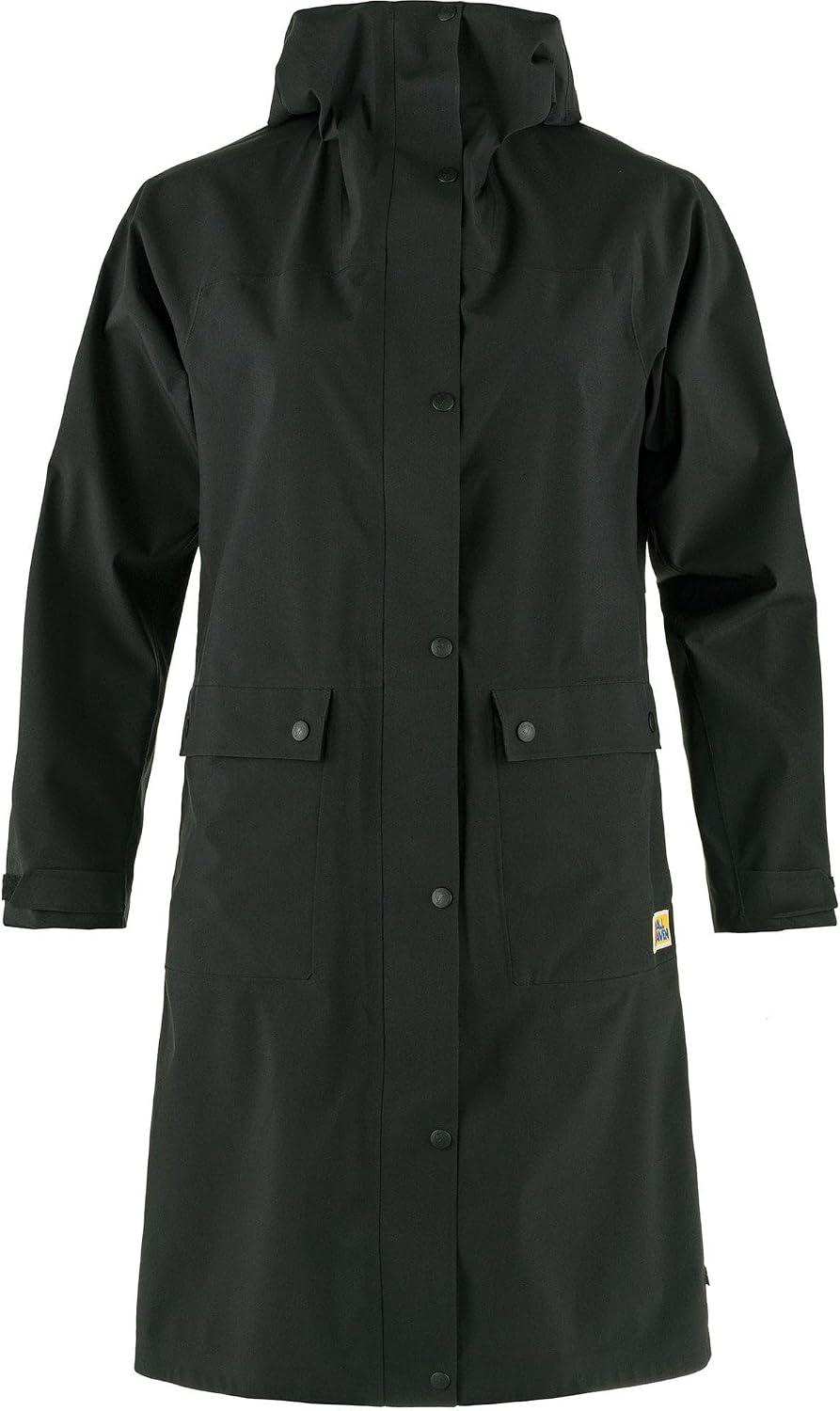 Fjallraven Women's Vardag Rain Parka, Black (F14500131, US, Alpha, Medium, Regular, Regular)