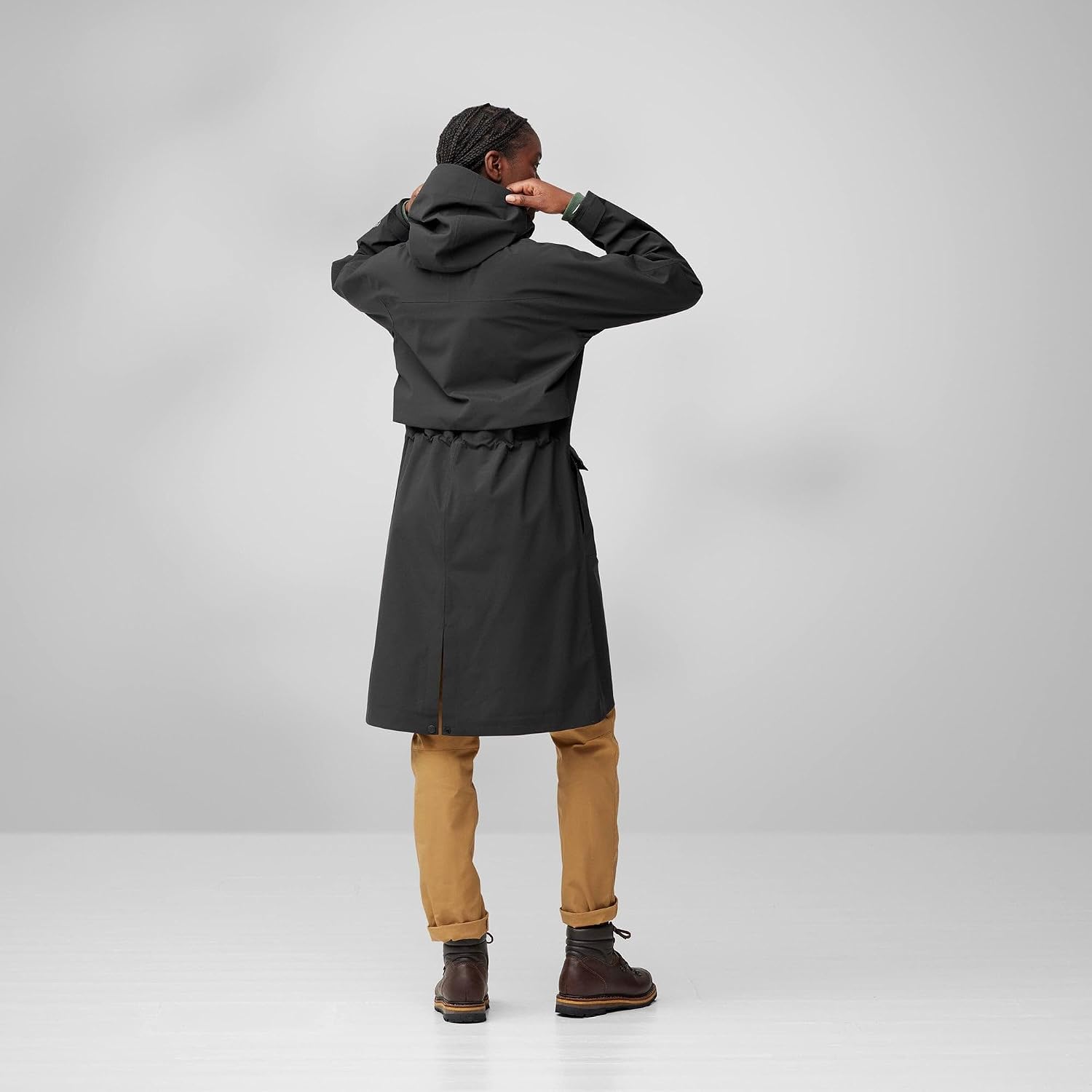 Fjallraven Women's Vardag Rain Parka, Black (F14500131, US, Alpha, Medium, Regular, Regular)