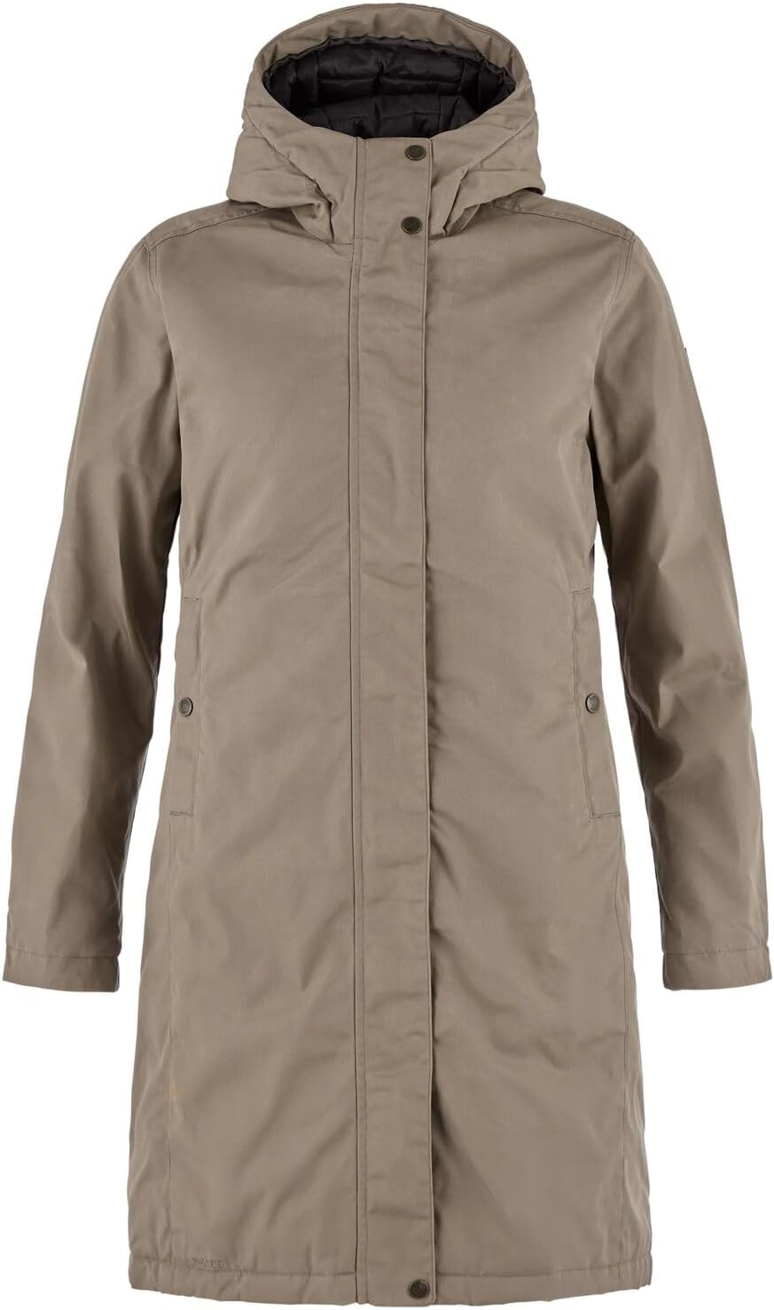 Fjallraven Kiruna Hydratic Padded Women's Insulated Parka Jacket Suede Brown