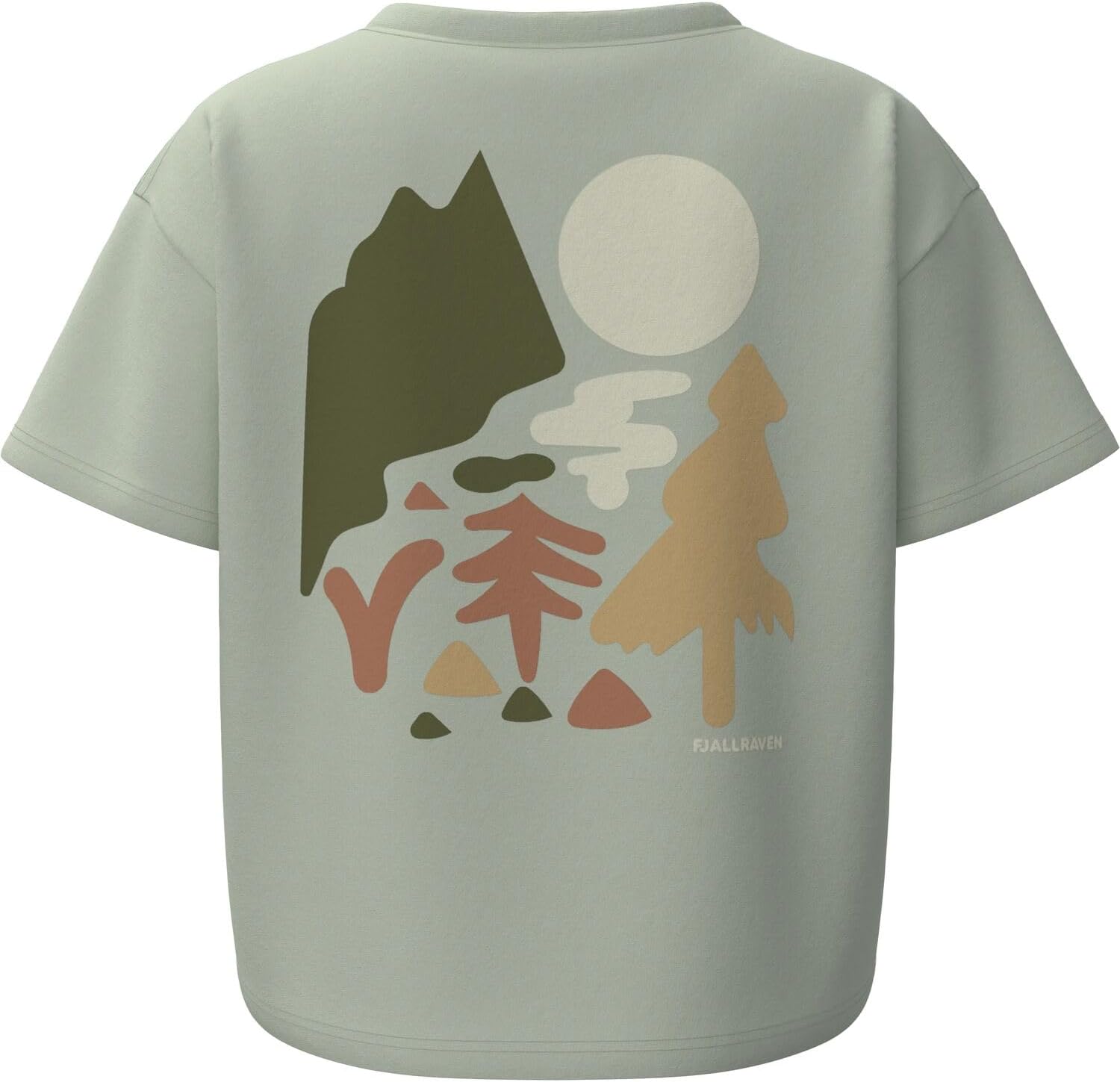 Fjällräven Forest Walk Women's T-Shirt - Breathable, Comfortable, Organic Cotton Fabric, Relaxed Fit - Hiking, Travel Soft Jade