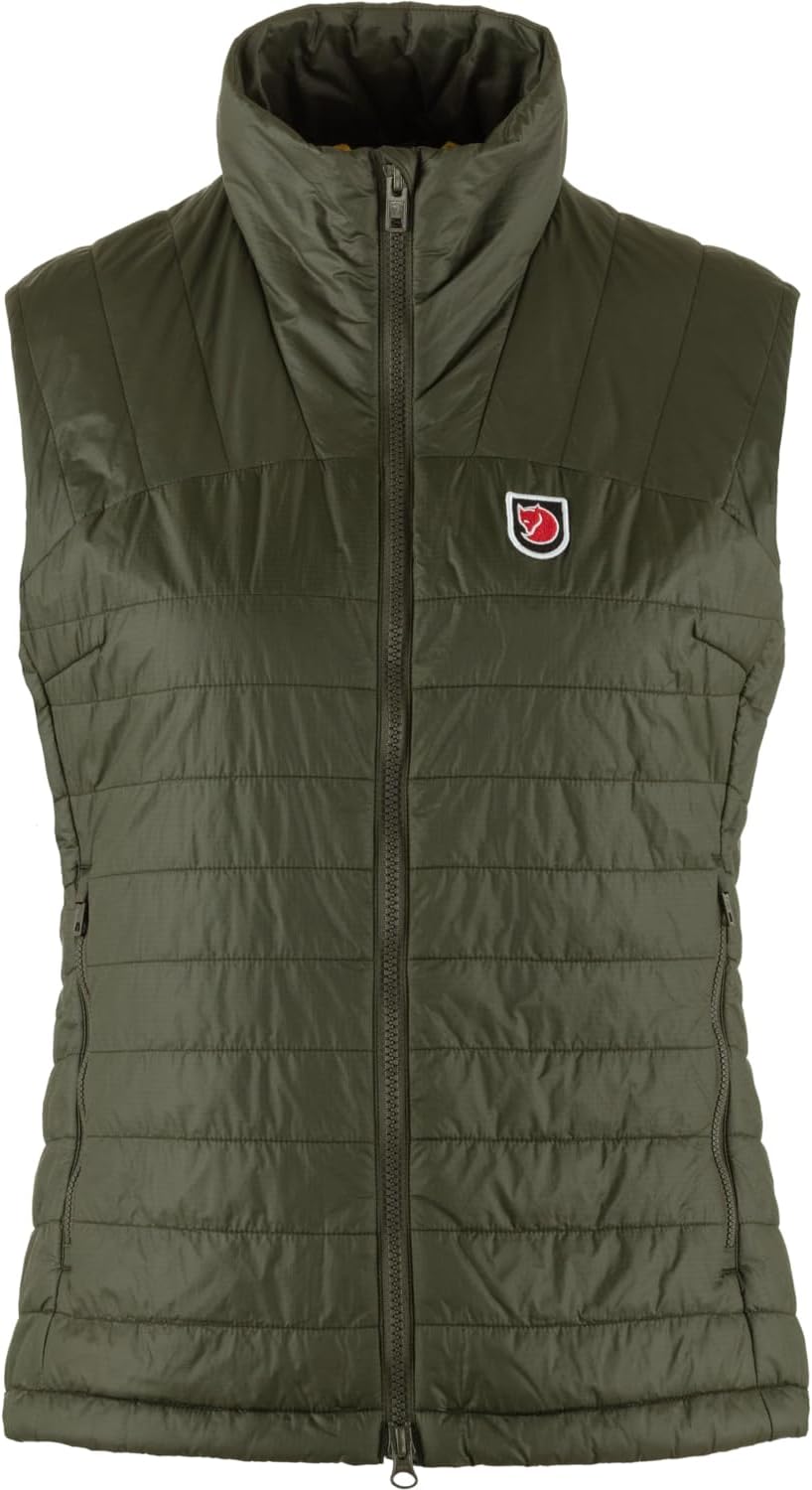 Fjällräven Expedition X-Latt Women's Vest - Water and Wind Resistant, Insulated, Lightweight, Packable - Hiking, Travel Deep Forest
