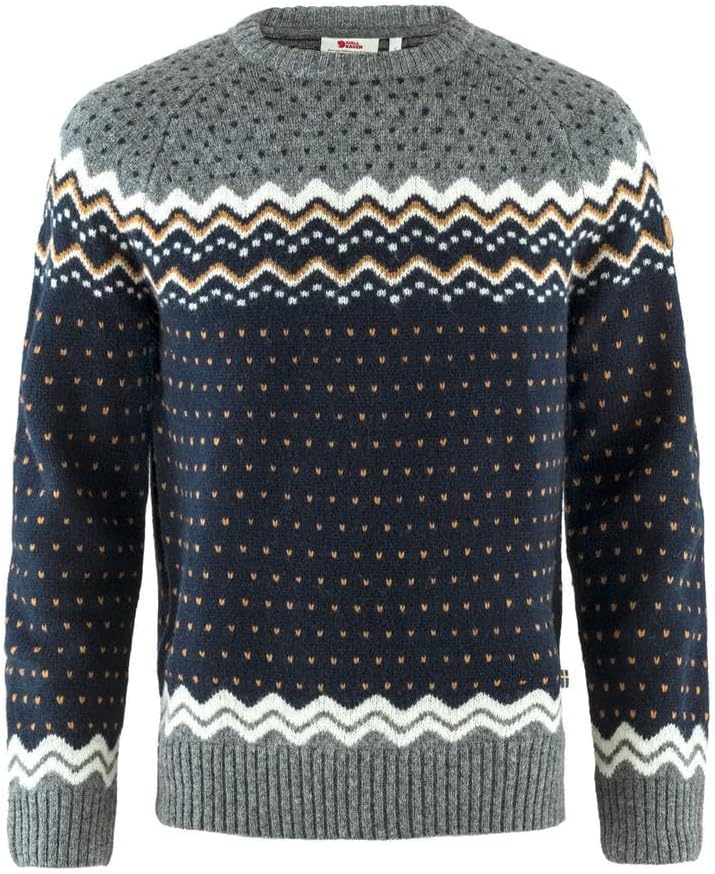Fjällräven Logo Sweater Women's Sweatshirt - Soft Fleece, Classic Crewneck, Organic Cotton Blend - Hiking, Travel Blue