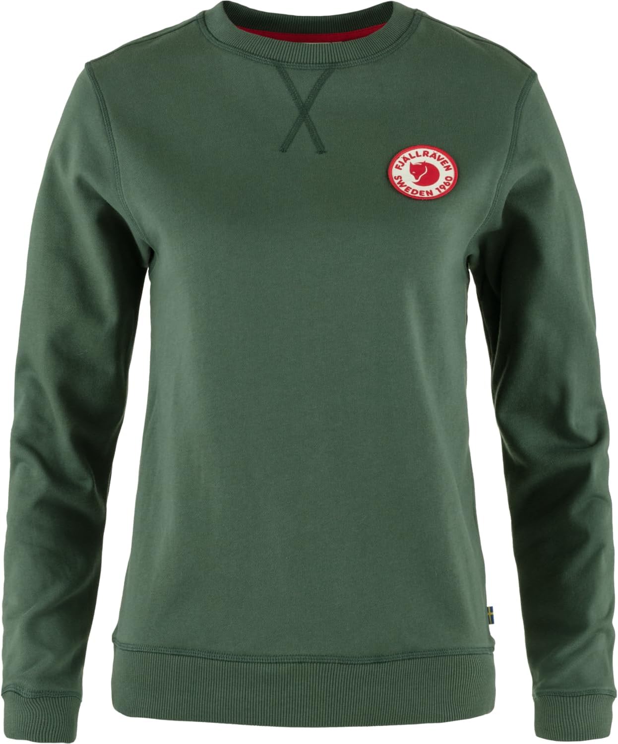 Fjällräven 1960 Logo Badge Women's Sweatshirt - Organic Cotton, Soft Fleece Warmth, Classic Fit - Hiking, Travel Deep Patina