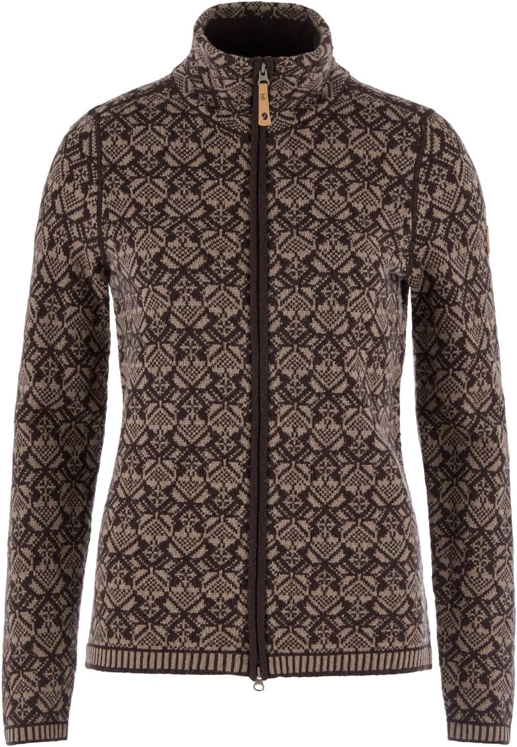 Fjällräven Snow Cardigan Women's Sweater Suede Brown