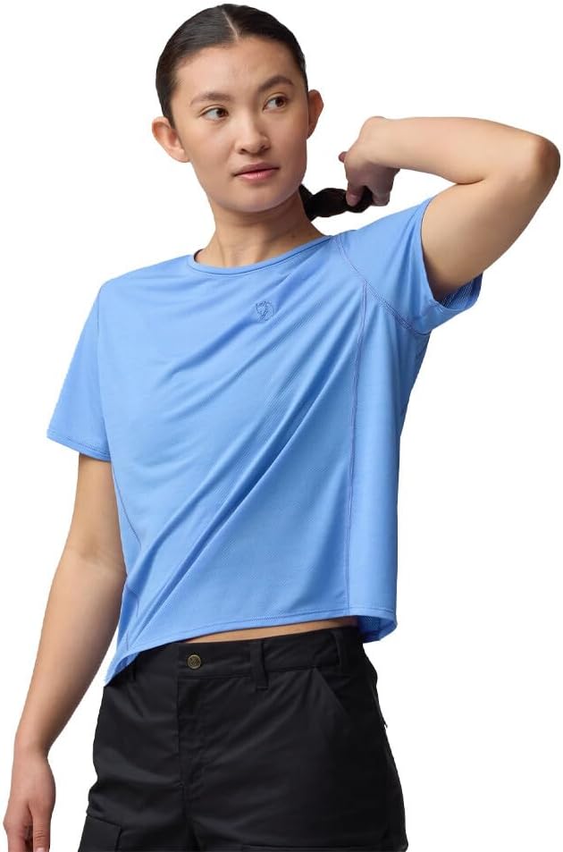 Fjällräven Abisko Lite Women's Short Sleeve Shirt - Comfortable, Lightweight, Breathable Fabric - Hiking, Travel Ultramarine