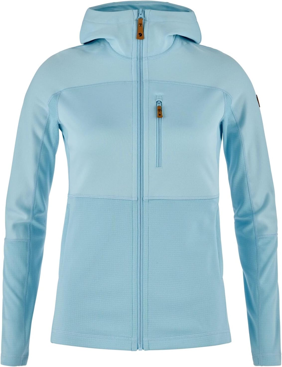 Fjällräven Abisko Trail Women's Hooded Full Zip Fleece - Breathable, Comfortable, Lightweight Fleece Warmth - Hiking Breeze Blue