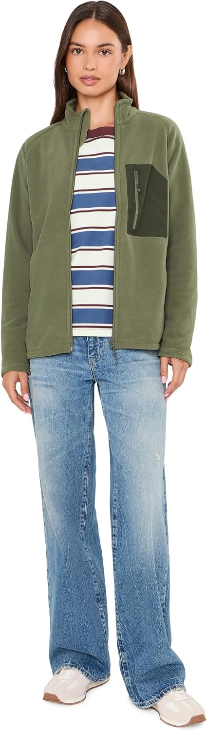 Fjallraven Kaipak Women's Fleece Full-Zip Midlayer Laurel Green/Deep Forest