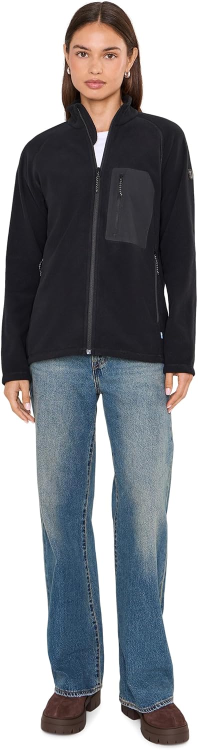 Fjallraven Kaipak Women's Fleece Full-Zip Midlayer Black/Black