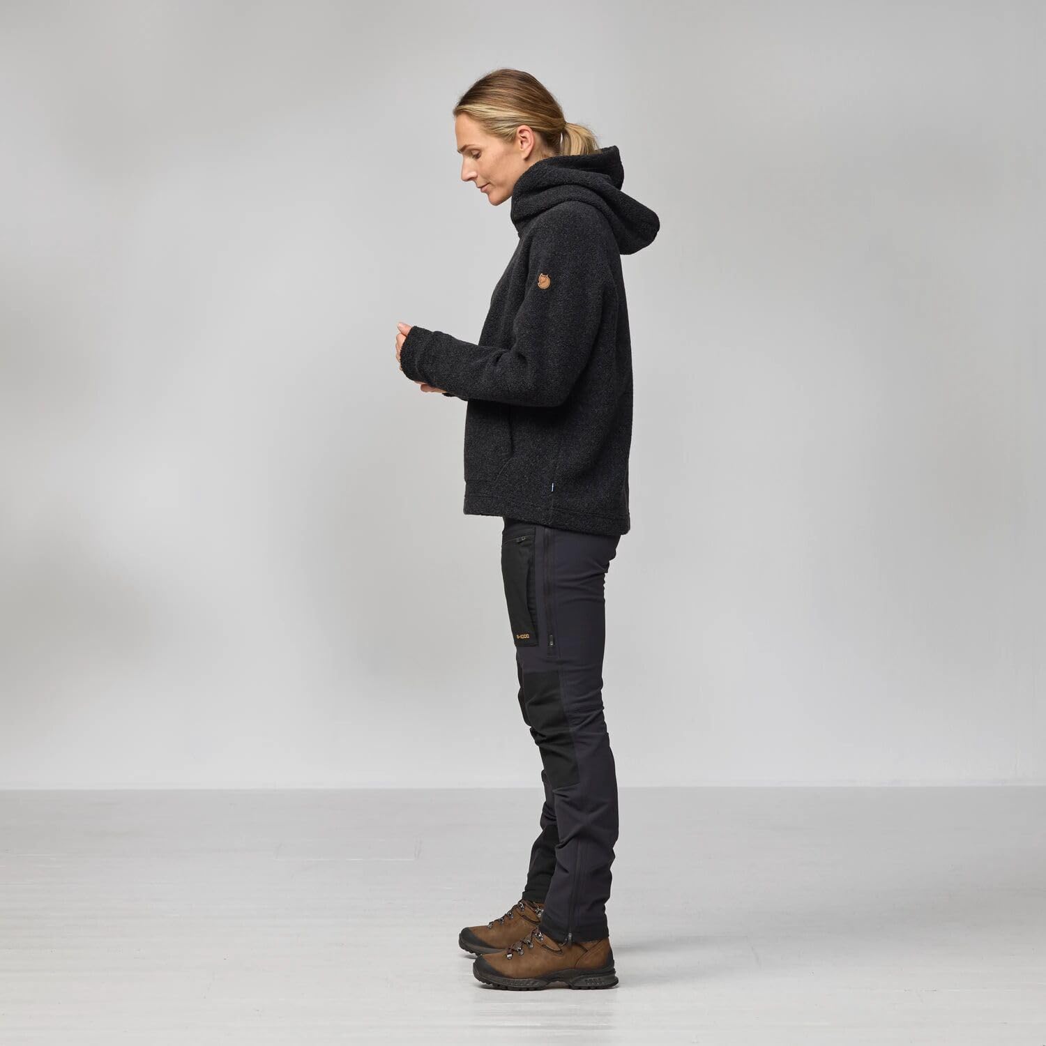 Fjallraven Kaitum Women's Fleece Full-Zip Midlayer Hoody Dark Grey